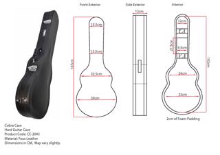 Electric Guitar Hard Case for LP Style Guitars